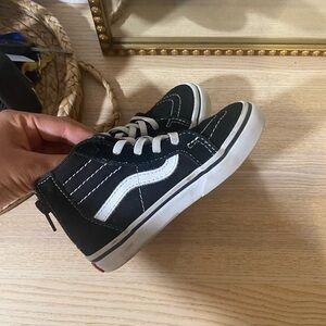 Vans Kids Black and White Sneakers